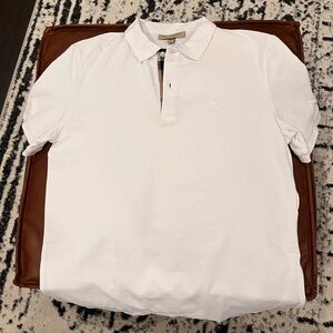 BRAND NEW Mens White Burberry Polo